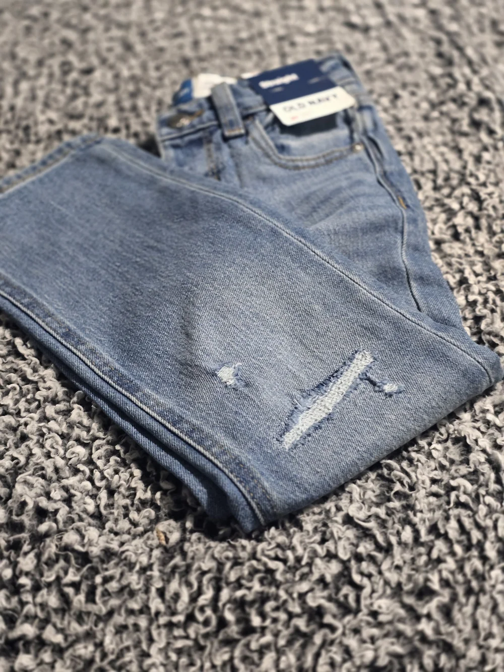 Old Navy STRAIGHT LEG Blue  Distressed Jeans